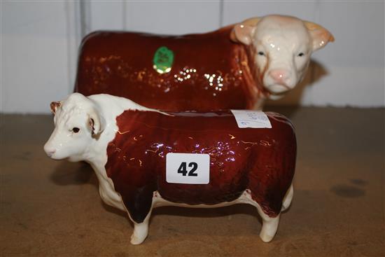 Beswick bull & another